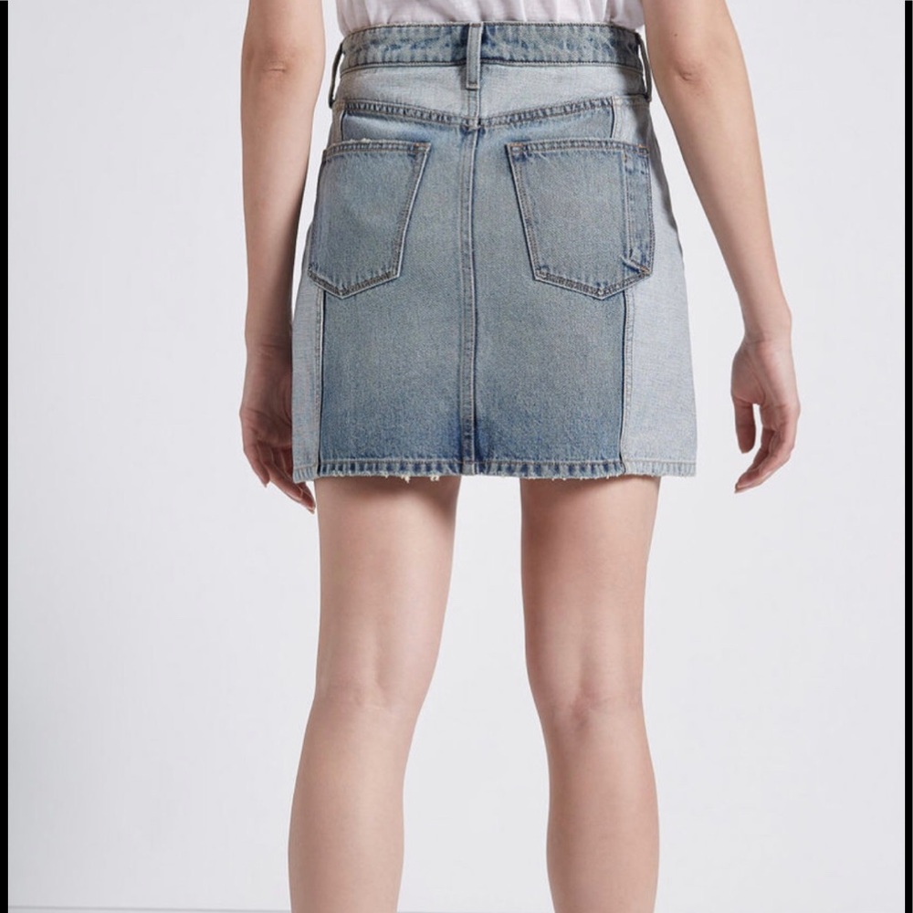 3/$30 Current/ Elliot Reversed Mashed Mini Denim Skirt - Picture 4 of 9